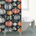 thumbnail image 4 of Fall Pumpkins and Leaves Pattern Shower Curtain 84"x72" ,Bathroom Decorative Shower Curtains Set with 12 Hooks,Modern Waterproof Washable Shower Curtain, 4 of 6