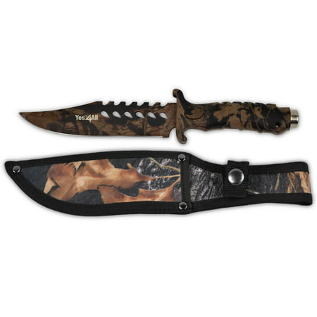 Yes4All Camping Fixed Blade Knife with Sheath - Tactical Knife (Best Fixed Blade Knife Steel)