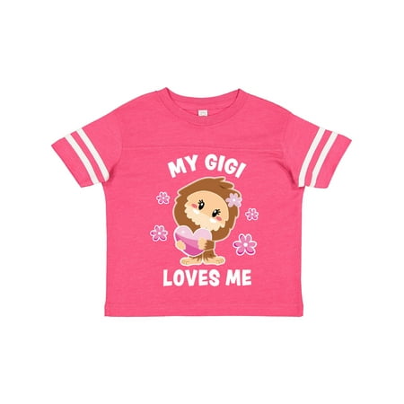 

Inktastic My Gigi Loves Me with Bigfoot Gift Toddler Toddler Girl T-Shirt