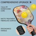 thumbnail image 2 of Pickleball Paddles Set Of 2, Fiberglass Surface, Spring Flowers Floral Print, 4 Balls & Bag, 2 of 5