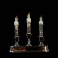 thumbnail image 3 of Northlight 9" LED Lighted 3-Tier Silver Glitter Candelabra Christmas Decoration - White/Silver, 3 of 3