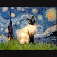 thumbnail image 3 of CafePress - Starry Night Siamese Women's Dark T Shirt - Women's Traditional Fit Dark T-Shirt, 3 of 4