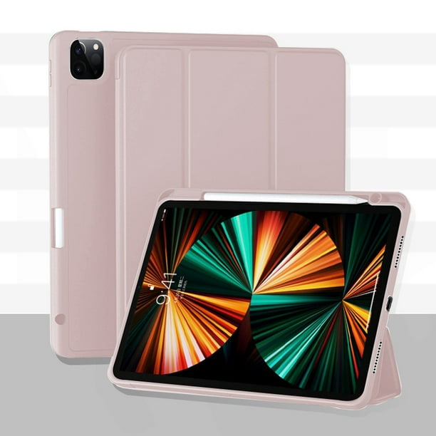 Case For Ipad Pro 12 9 Case 5th Generation 21 With Pencil Holder Premium Protective Case Cover With Soft Tpu Back And Auto Sleep Wake Feature For 21 Ipad Pro 12 9 Pink Walmart Com