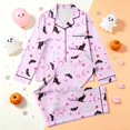 thumbnail image 5 of LIIPEE Girls Halloween Graphic Pajamas Long Sleeve Shirts And Pants Pajama Sets Kids Fall Sleepwear 4-14 Years, 5 of 7