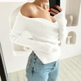 thumbnail image 2 of Vedolay Long Sweaters for Women 2023 Crew Neck Sweater Tops for Women Pullovers White,XL, 2 of 5