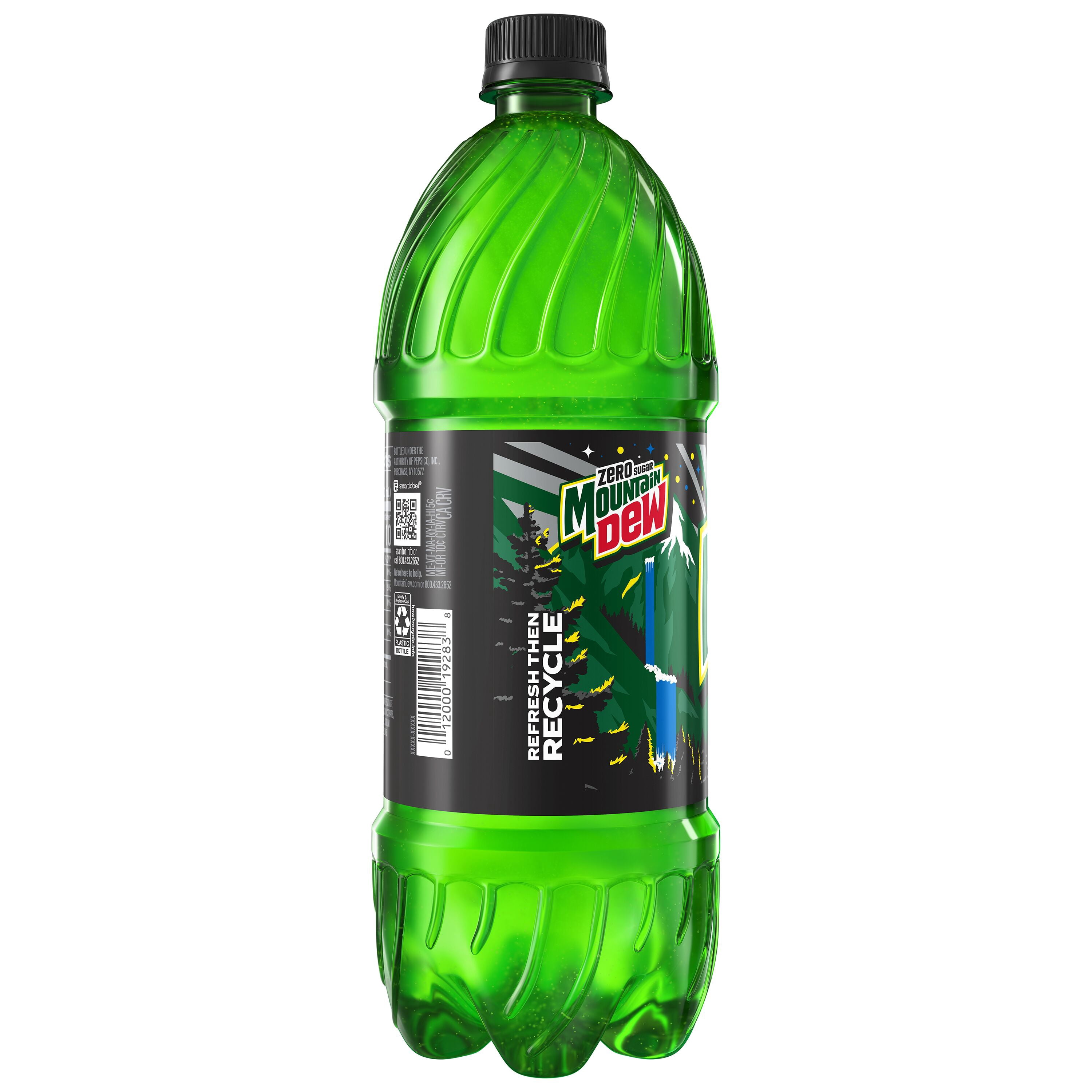 Mountain Dew Zero Sugar Citrus Soda Pop, 1 Liter Bottle