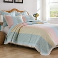 thumbnail image 3 of Greenland Home Fashions Tessie Shabby Chic Ruffled Quilt Set, 2-Piece Twin, Pastel, 3 of 6