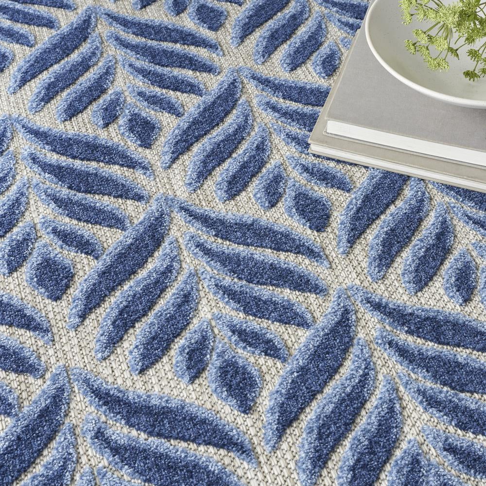 Nourison Aloha Indoor/Outdoor Blue 7' x 10' Area Rug, (7x10)