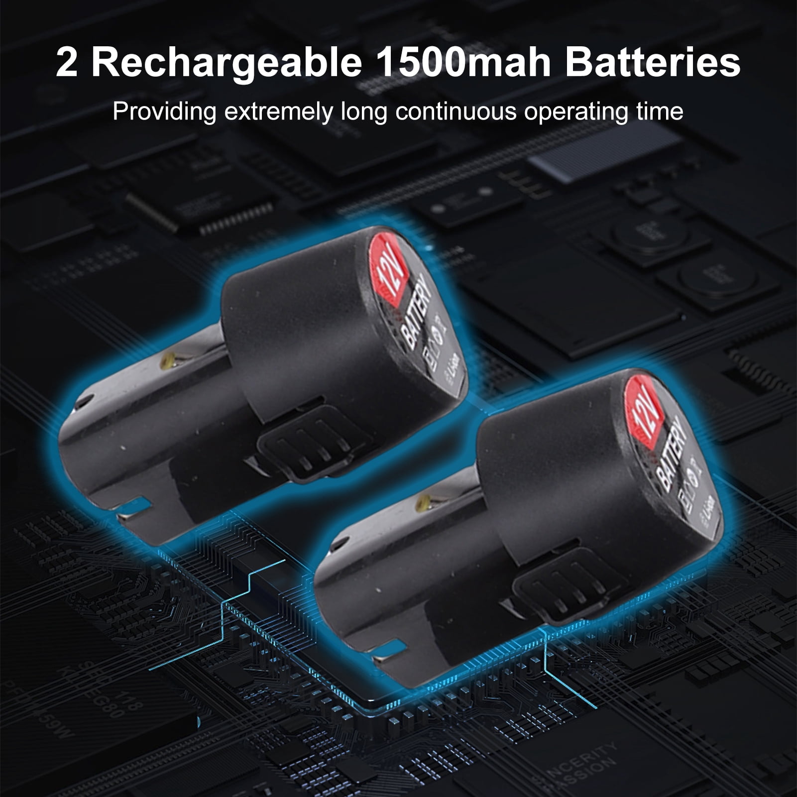 Mixfeer 12V Cordless Angle Grinder Kit, 19500rpm Mini Electric Angle Grinding Tool with 2pcs 1500mAh Batteries and 6-Cutting Discs for Cutting, Polishing, Grinding, Rust Removal