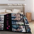 thumbnail image 4 of Custom Blanket Personalized Blanket with Photos Text Gift on Birthday Christmas Customized Picture Throw Blanket for Adult Men Women, 4 of 6