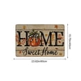 thumbnail image 2 of Ouuluon Soft Fall Pumpkin Maple Leaf Floor Mat, 16x24 inch Halloween Thanksgiving Decorative Rug for Bathroom Kitchen Porch Entryway, 2 of 6