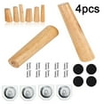 thumbnail image 4 of AFQH 4PCS Sofa Leg Furniture Leg Screw Solid Wood Leg Wooden Table Cabinet Leg, 4 of 10