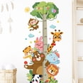 thumbnail image 2 of Adhesivos de pared con gráficos de altura con dibujos animados de jirafa de animales de la jung, 2 of 3