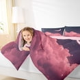 thumbnail image 5 of Feelyou Romantic Pink Cloud Bedding Comforter Set, Mystic Galaxy Moon Twin Comforter Sets, Glitter Dreamy Stars Print Reversible Bedding Set, Super Cozy Room Decor, 2pcs, 5 of 9