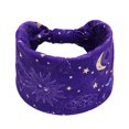 thumbnail image 3 of CUIYUAN Headband for Women Non Slip Printed African Wide Hair Wrap Extra Turban Head Bands for Lady Large Sport Workout Stretch Big Hair Bands Wide Headbands for Women Purple, 3 of 5