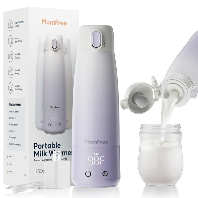 Calentador de leche para bebés Momfree MF006 inalámbrico portátil de 340 ml