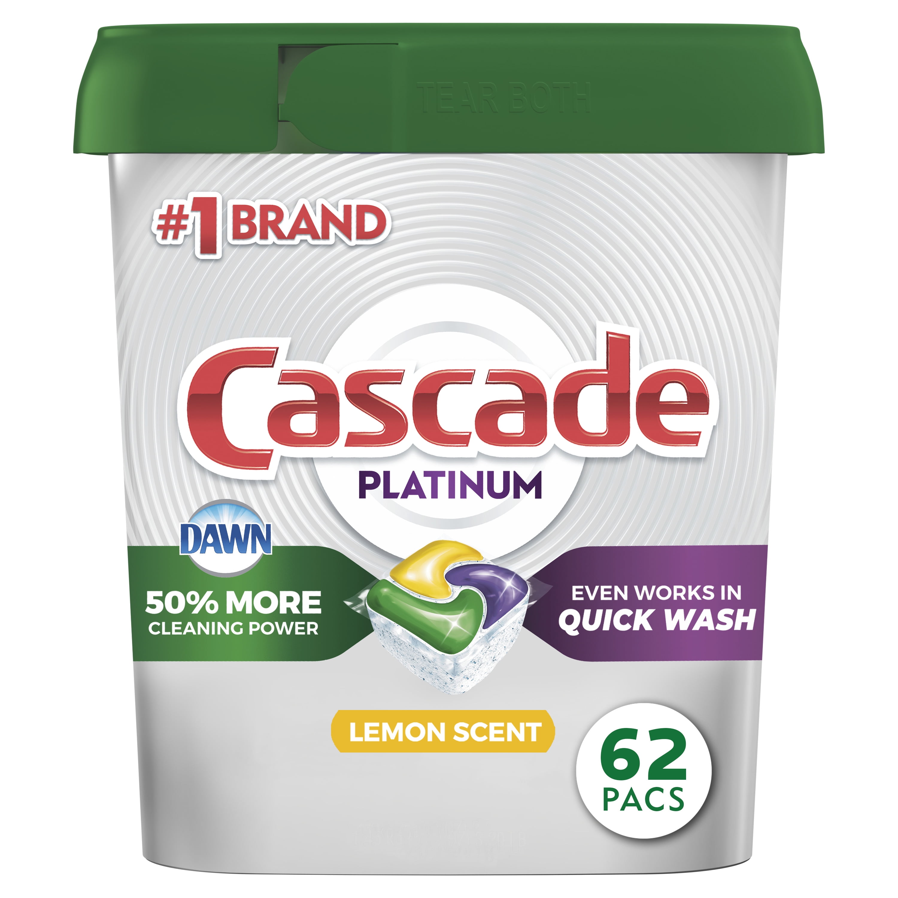Cascade Platinum Dishwasher Pods, ActionPacs Dishwasher Detergent Tabs