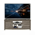 thumbnail image 4 of Furinno CLASSIC TV Stand, Modern Entertainment Center with Door Cabinets with Adjustable Open Shelf, TV Console for TV up to 65 Inch, for Living Room, Bedroom, Vintage Oak, 4 of 5