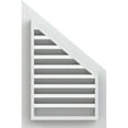 thumbnail image 4 of Ekena Millwork 20"W x 36"H Half Peaked Top Left (25"W x 42 1/8"H Frame Size) 7/12 Pitch: Functional, PVC Gable Vent w/ 1" x 4" Flat Trim Frame, 4 of 14