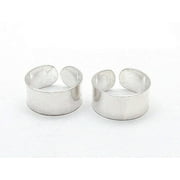 SILVER INSANITY Sterling Silver Plain High Polish Huggie Ear Cuff Pair Earrings