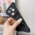thumbnail image 4 of Compatible with iPhone 14 Pro 6.1 Inch Case, Luxury Love Heart Case with Side Pattern Soft Silicone Shockproof Full Camera Lens Cute Case for iPhone 14 Pro for Women Girl Black, 4 of 12