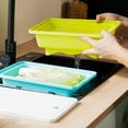 thumbnail image 5 of 3-in-1 Multifunctional Kitchen Prep Station with Cutting Board Colander and Washing Basin Food Grade Plastic Vegetable Washer Drainer All in One Set, 5 of 5