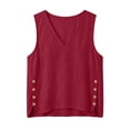 thumbnail image 4 of Jaunzuar Tank Tops for Women Wide Strap V Neck Summer Sleeveless Tops Breathable Work Linen Shirts, S-3XL, 4 of 7