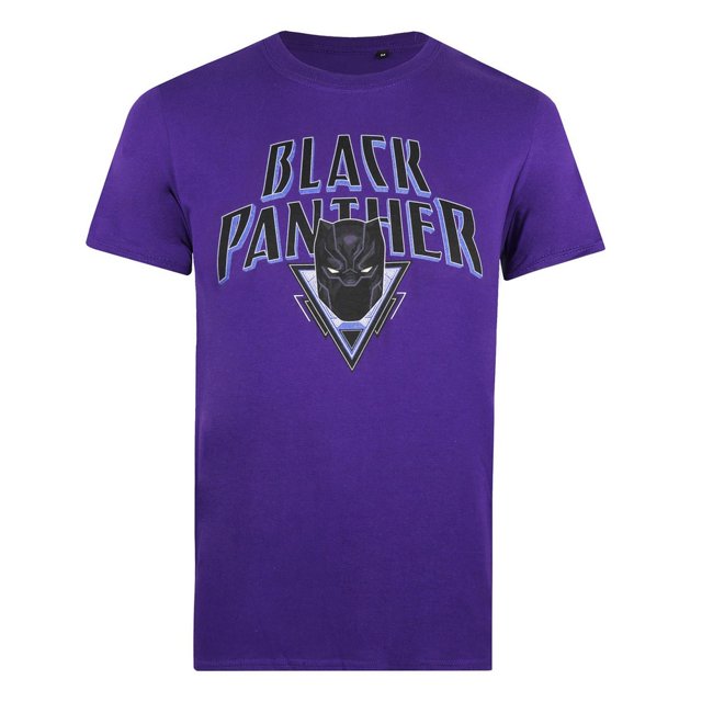 Black Panther - Camiseta Escudo para Hombre (Morado)