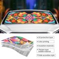 thumbnail image 5 of XMXT Car Sun Shade Windshield, Cartoon Ethnic Floral Print Sunshade for Car Windshield Sun Shades for Car SUV Truck, m, 5 of 9