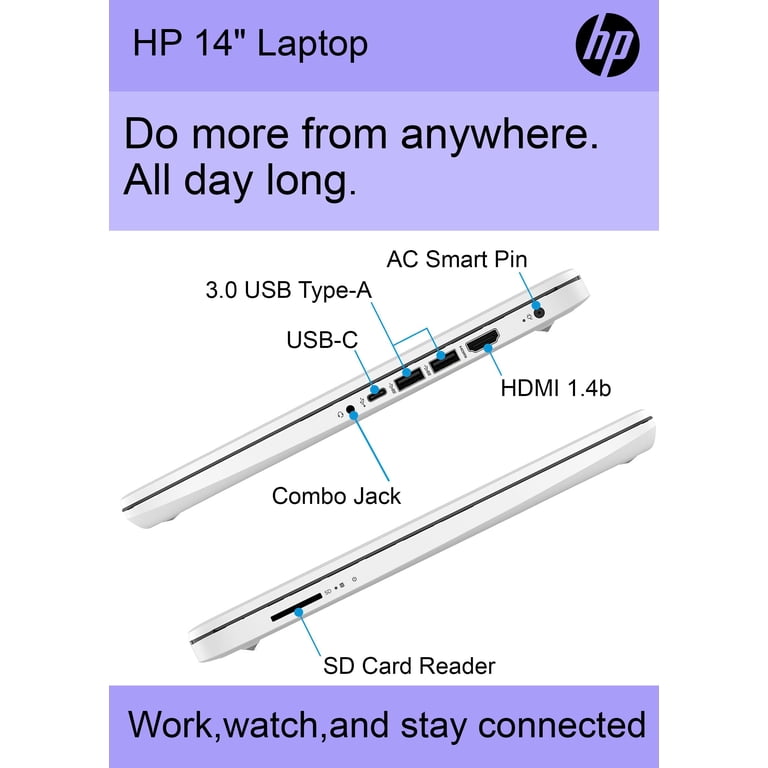 HP Windows 11 Intel Quad-Core N4120 Laptop, 8GB RAM, 196GB Storage