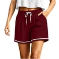 thumbnail image 2 of ByworldtasicNo Boundaries Women's Athletic Shorts Drawstring Elastic Waist Summer Beach Shorts with Pockets, 2 of 6
