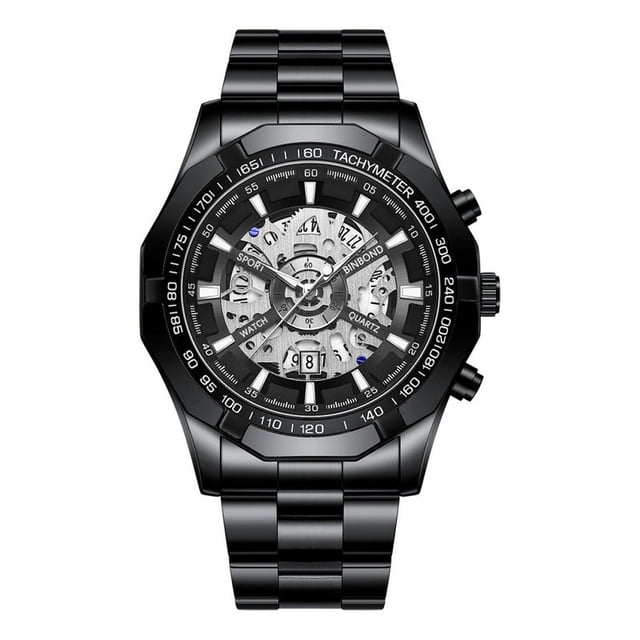 Reloj de pulsera impermeable Binbond Hollow no mecánico Blanco