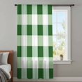 thumbnail image 4 of Green Plaid Sheer Curtains 63 Inches Long, Spring Summer Farmhouse Buffalo Checkered Light Filering Curtains, Breathable Simi Curtain Privacy Drapes for Living Room Bedroom Window Treatment, 4 of 9