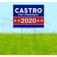 thumbnail image 1 of Castro For President 2020 (18" x 24") Yard Sign, Includes Metal Step Stake, 1 of 6