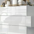 thumbnail image 2 of KULAGAGA Unique White 8-Drawer Dresser with Misaligned Design - Perfect for Bedroom Storage, 2 of 5