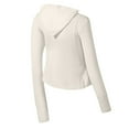 thumbnail image 5 of UVEASISHA Sun Protection Hoodie Shirt for Womens Lightweight Full Zip Running Track Jacket Slim Fit Stretch Athletic Yoga Shirt with Thumb Holes Beige M, 5 of 5