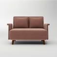 thumbnail image 2 of Artdeco Home Boston Velvet Convertible Loveseat Chair Bed, Pink Blush, 2 of 10