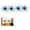 Blue, variant on Sea Urchin Soft Bait, Floating TPR Swimbait with Reflective Stars, 6 Colors Realistic Fuzzy Dice Fishing Lure, Soft Artificial Sea Urchin Lures for Bass & Perch