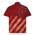 thumbnail image 5 of Men's American Flag Print Short Sleeve Collared Polo Shirt, Patterned Casual Top, Breathable Fabric Shirt for Summer, Patriotic Events, Golf and Everyday Wear Red a XXXXL, 5 of 5