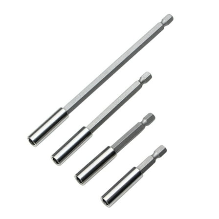 4Pcs Screw Bit Extension Rod 1/4inch Magnetic Bit Holder Extension Drill Driver