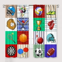 Basketball Curtains Boys Sport Kid Curtains for Bedroom, Basketball Sport Theme Window Treatments for Living Room,Teen Boys Girls Room Decor Drapes 2 Panel Sets,55x63 Inch