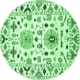 thumbnail image 1 of Ahgly Company Indoor Round Abstract Emerald Green Contemporary Area Rugs, 7' Round, 1 of 4
