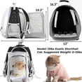 thumbnail image 2 of Mochila transportadora para gatos LOLLIMEOW Bubble expandible negra, 2 of 7