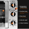 thumbnail image 4 of Elite Cuisine Double French Door Toaster Oven fits 12" Pizza, Stainless Steel, 4 of 4