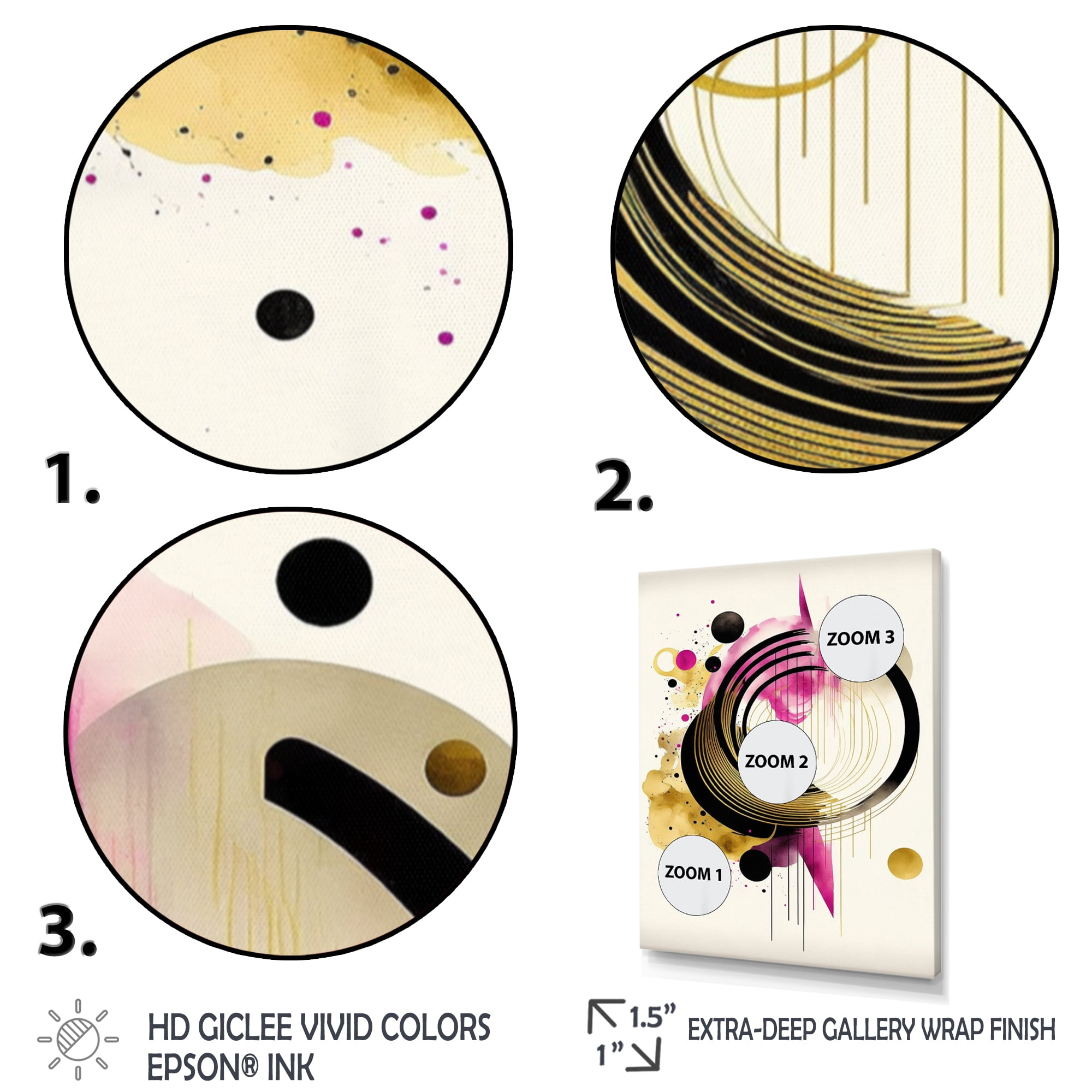 Designart Colorful Circular Abstract III Canvas Wall Art