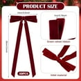 thumbnail image 3 of Giegxin 30 Pcs 7 x 5.1 Inches Velvet Bows for Christmas Tree Wreath Garland Ornaments Large Xmas Vintage Double Velvet Ribbon Bows for Xmas Home Decor Indoor Outdoor Holiday Decorations(Burgundy), 3 of 7