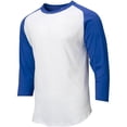 thumbnail image 2 of Rawlings Sporting Goods Rawlings Men's 3/4 Sleeve Baseball Training Shirt Royal L, 2 of 3