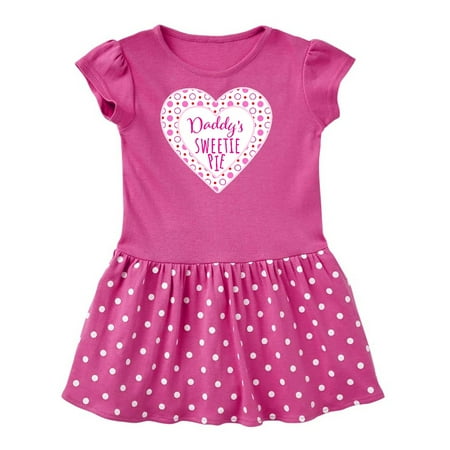 

Inktastic Daddy s Sweetie Pie with Pink Hearts Gift Toddler Girl Dress