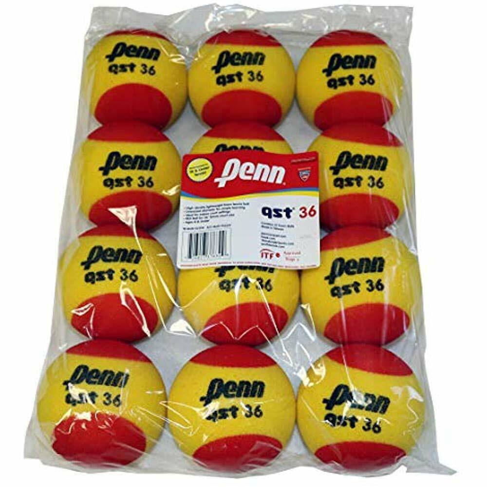 QST 36 Foam Red Tennis Balls, 12 Polybag Sports " Outdoors & Racquet