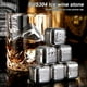 thumbnail image 3 of Pub vino escalofriante piedras de enfriamiento bebidas de acero inoxidable cubitos de hielo fiesta de cumpleaños rock bartender accesorios suministros para el hogar 4pcs cubos Inevent HA011774-01, 3 of 7